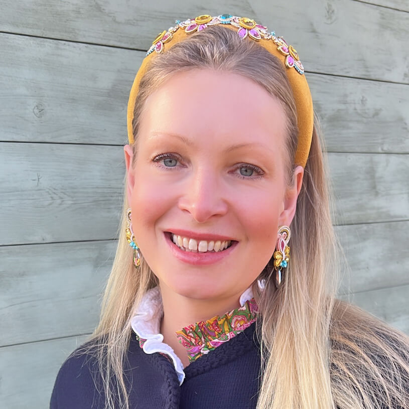 Trendige Soutache-Ohrringe in Gelb, Pink und Blau