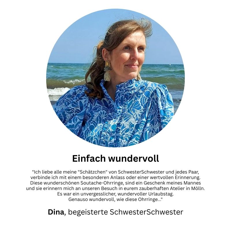 Auffällige Soutache-QuastenOhrringe in Gold