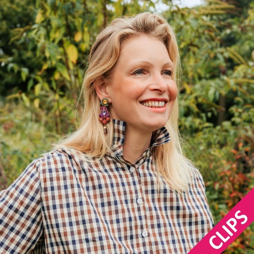 Edle Soutache-Tropfenohrclips in bunten Farben