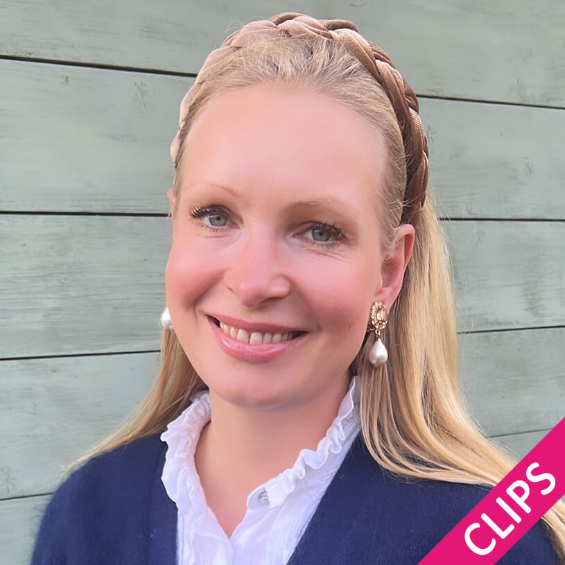 Edel funkelnde Ohrclips in Champagner mit leichtem Baumwolltropfen