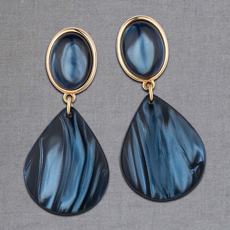 Tropfen-Ohrringe in Dunkelblau von AmuseToi