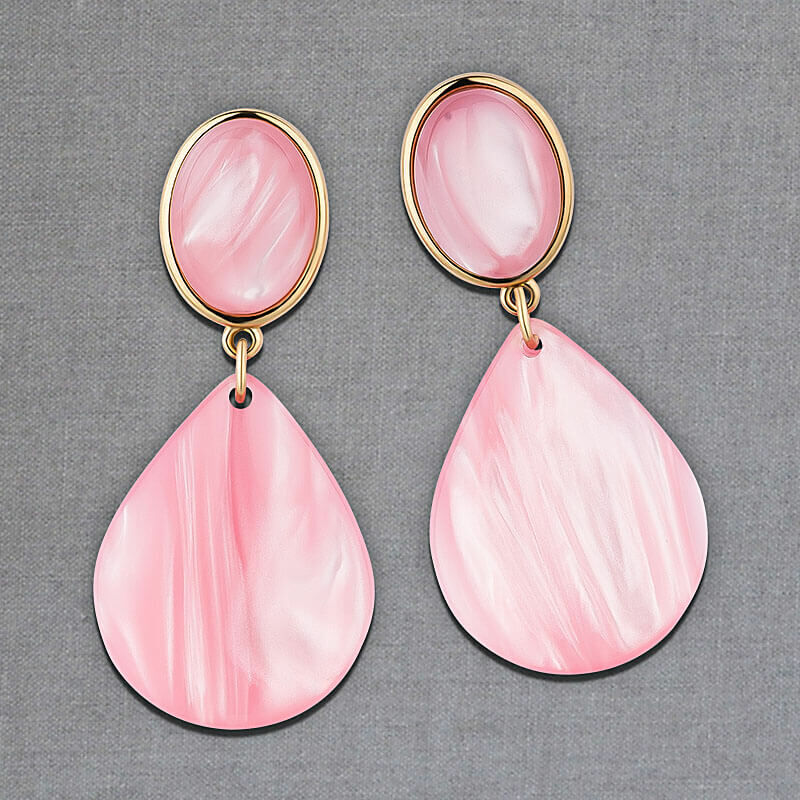 Tropfen-Ohrringe in Rosa von AmuseToi