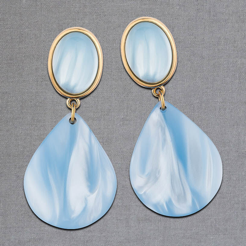 Tropfen-Ohrringe in Hellblau von AmuseToi