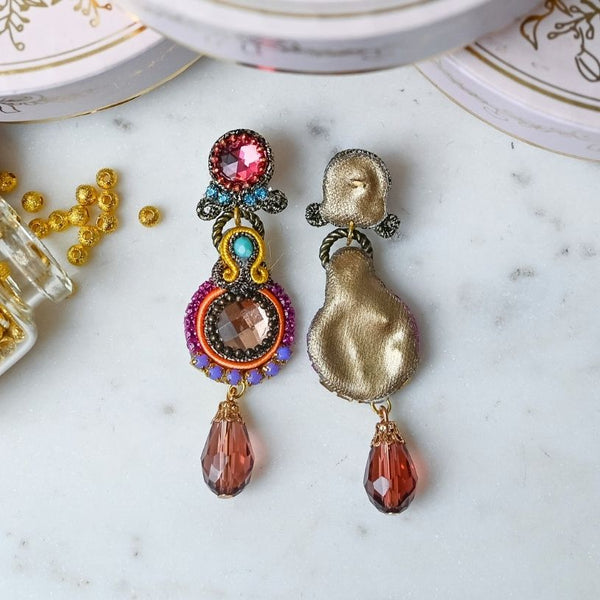 Vorbestellbar - Elegante Soutache-Ohrringe in bunten Farben