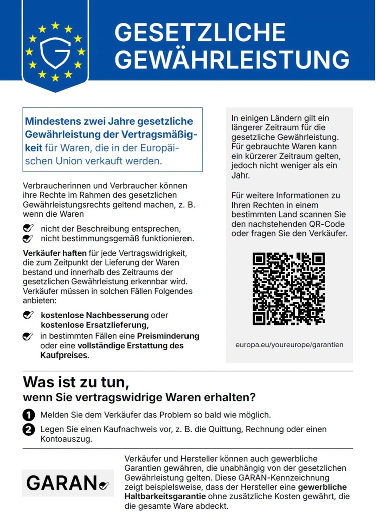 EU-Gewährleistungslabel