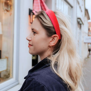 Glatter Samt-Haarreif in Pink