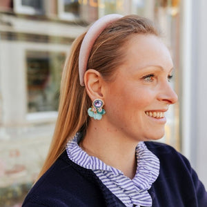 Glatter Samt-Haarreif in Puderrosa