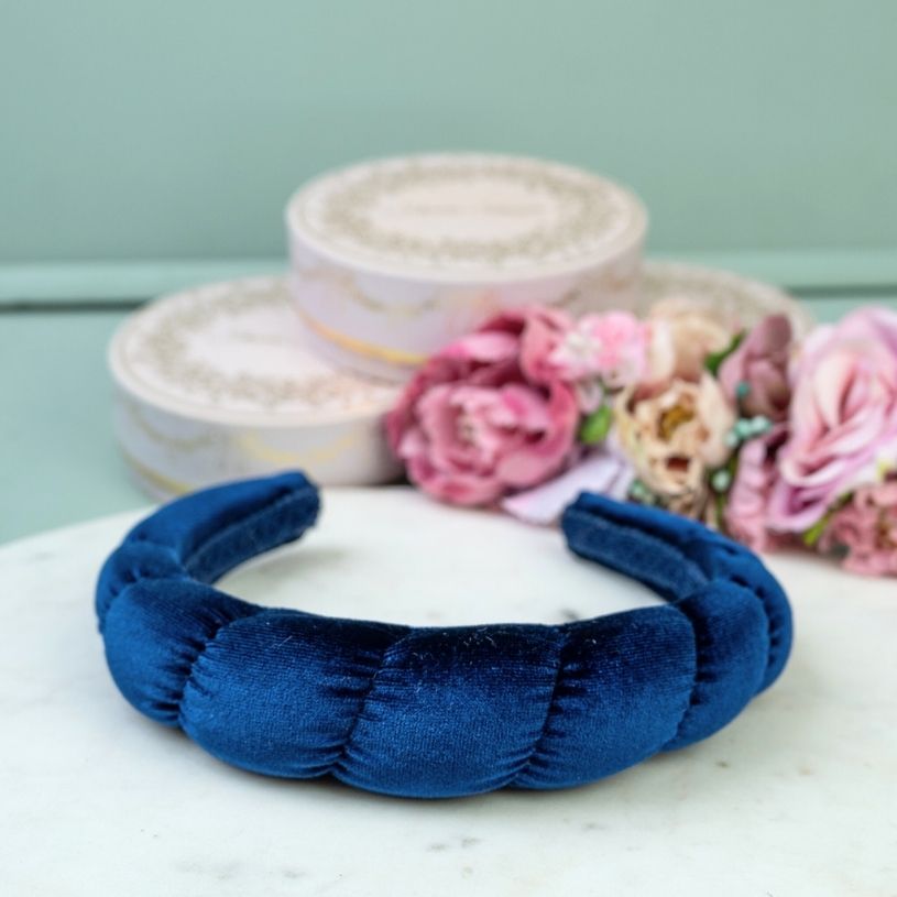 Haarreifen Mit Großer Schleife Blau-weiß Gepunktet – Lustiges Accessoire Für Kostüme & Parties