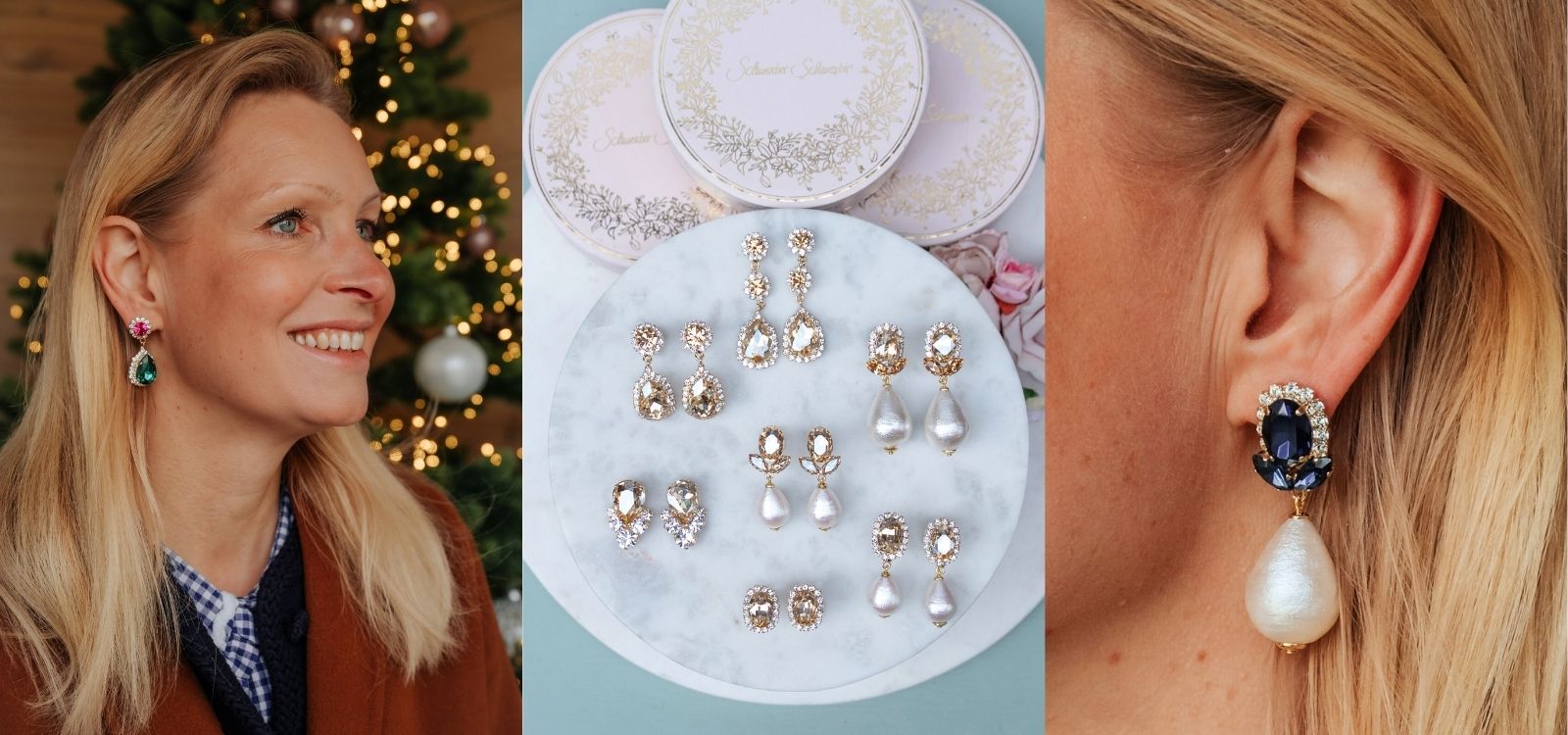 Wunderschöne Glaskristall-Ohrringe für jeden Anlass