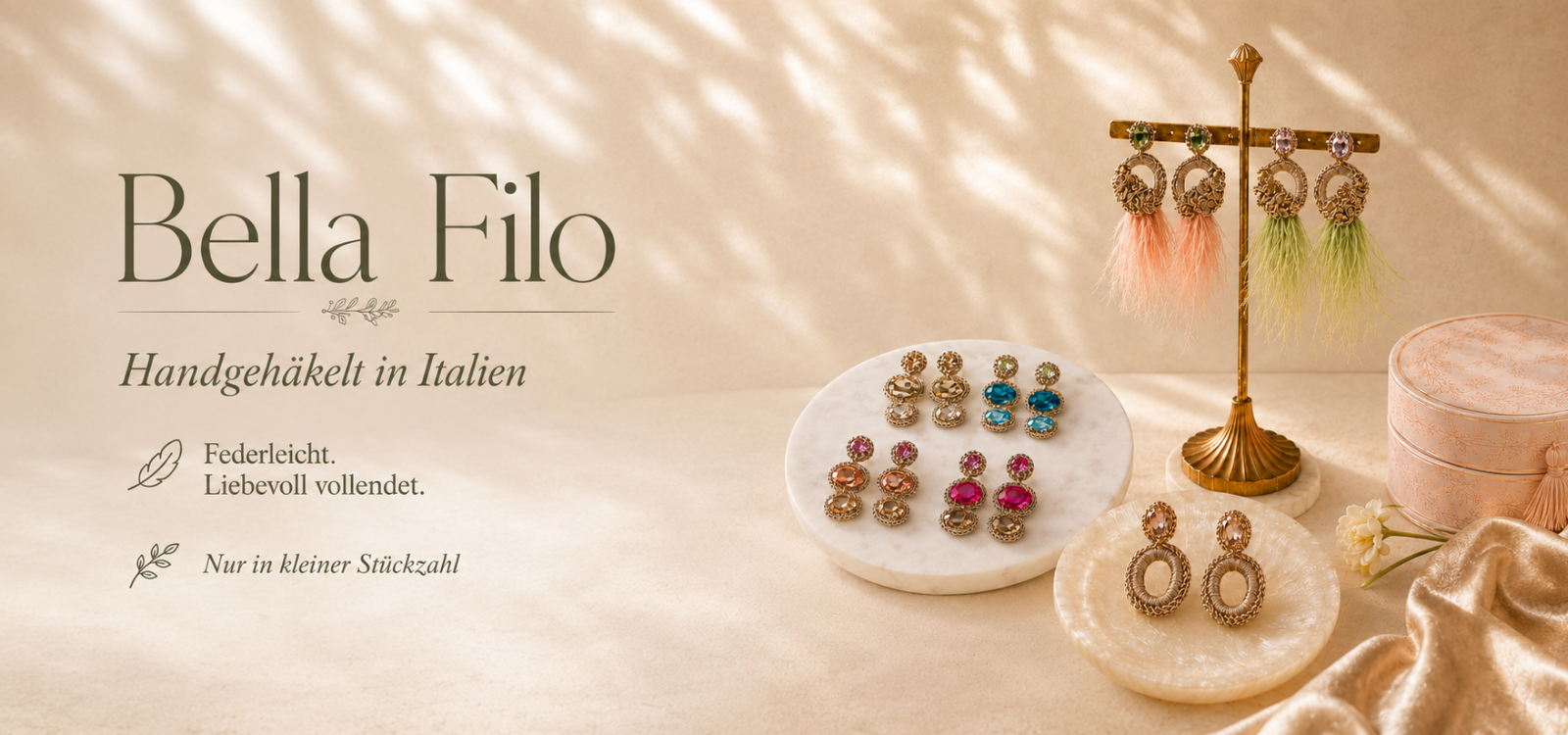 Bella Filo – Ohrringe handgehäkelt in Italien