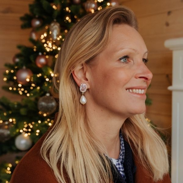 Wunderschöne Glaskristall-Ohrringe