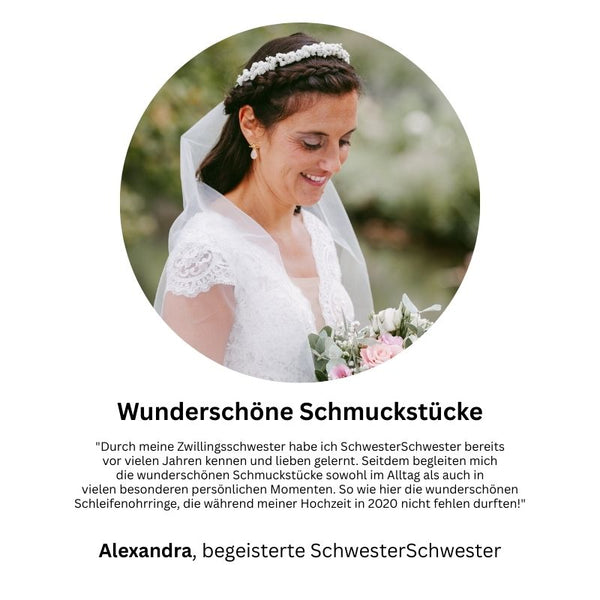 Schleifchenstecker mit kleinem facettiertem Tropfen in Zartrosa von Janne von der Heide