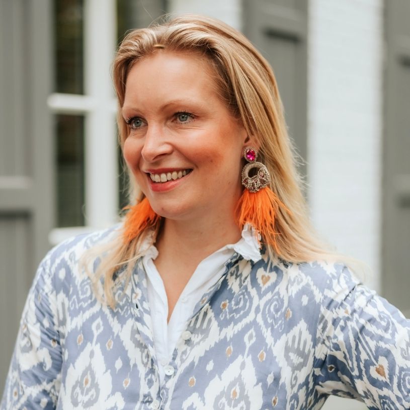 Extravagante Feder-Statement-Ohrringe in Pink, Orange und Champagner