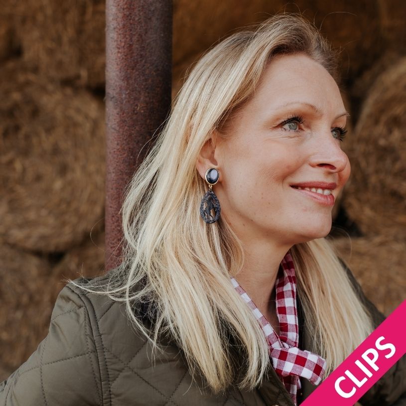 Pferde-Ohrclips in Dunkelblau von AmuseToi