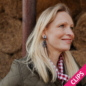 Pferde-Ohrclips in Dunkelblau von AmuseToi