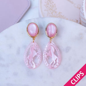Pferde-Ohrclips in Rosa von AmuseToi