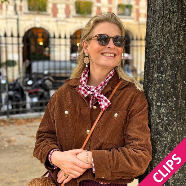 Vorbestellbar - Schlichte Soutache-Ohrclips in Rosa und Champagner