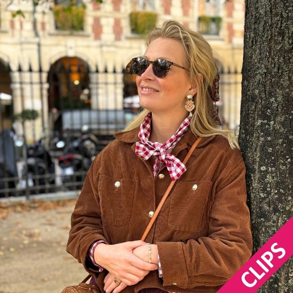 Vorbestellbar - Schlichte Soutache-Ohrclips in Rosa und Champagner