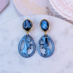 Dackel-Ohrstecker in Dunkelblau von AmuseToi