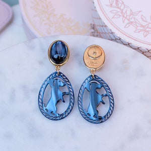 Dackel-Ohrstecker in Dunkelblau von AmuseToi