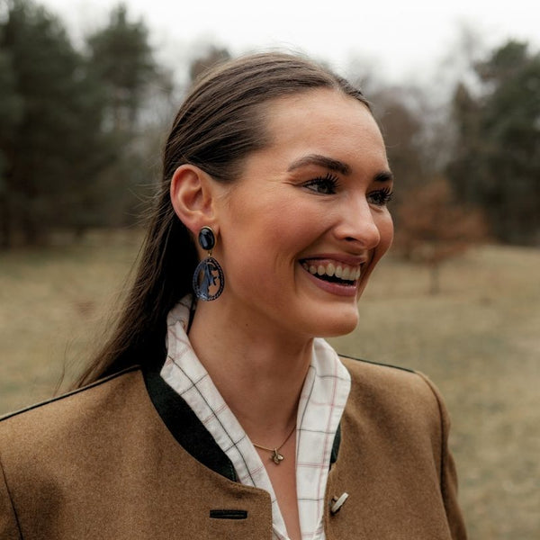 Dackel-Ohrstecker in Dunkelblau von AmuseToi