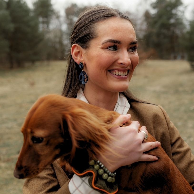 Dackel-Ohrclips in Dunkelblau von AmuseToi