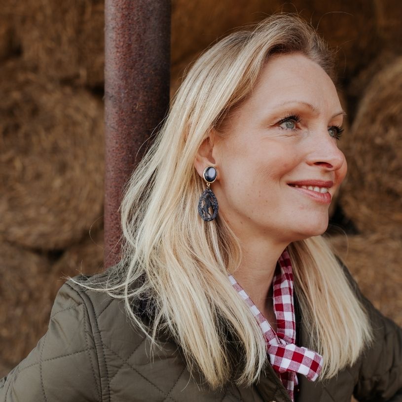 Pferde-Ohrstecker in Dunkelblau von AmuseToi