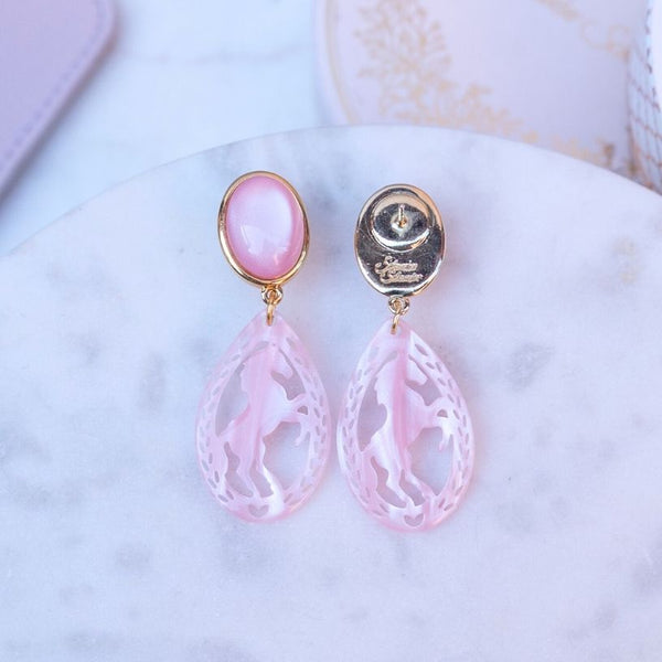 Pferde-Ohrstecker in Rosa von AmuseToi