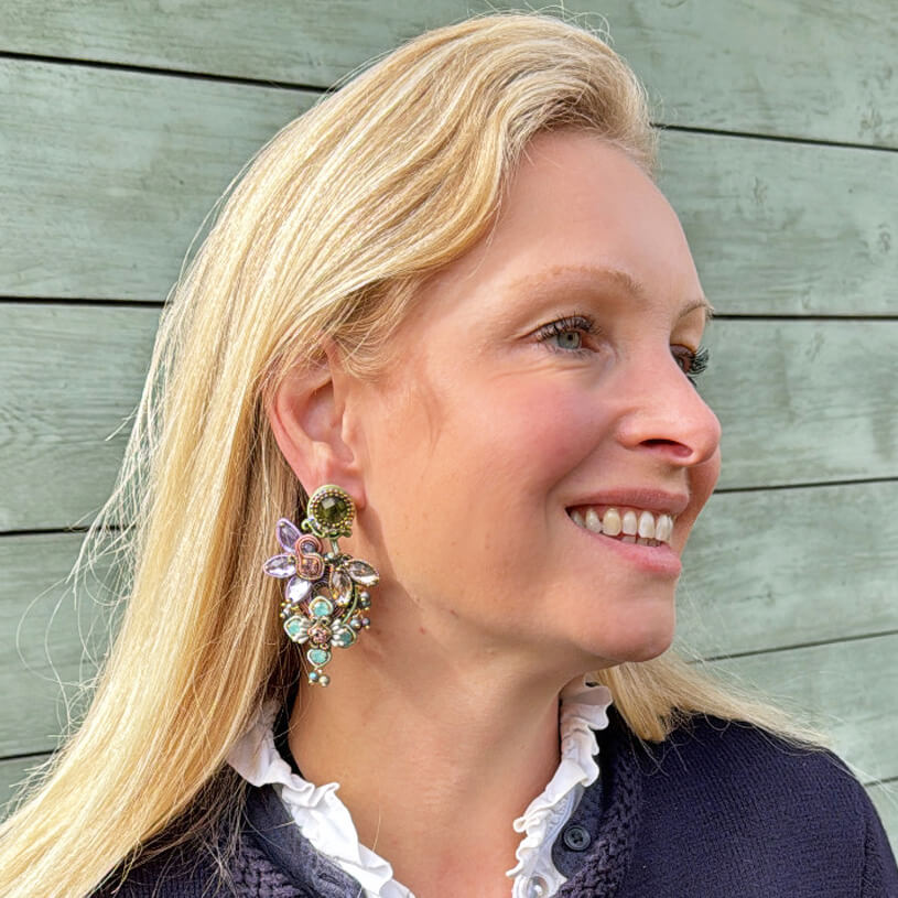 Große Soutache-Ohrringe in Pastellfarben