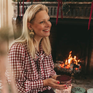 Zauberhafte Soutacheohrclips als edle Haselnuss