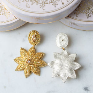 Zauberhafte Soutacheohrringe als goldener Anistern