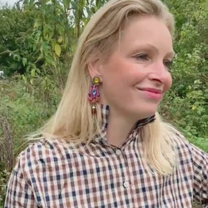 Vorbestellbar - Edle Soutache-Tropfenohrclips in bunten Farben
