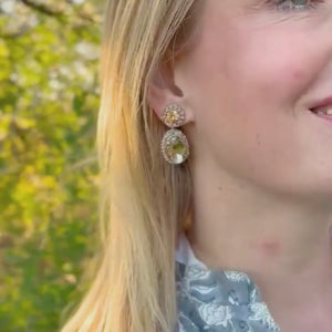 Elegante Soutache-Ohrringe in Champagner