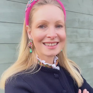 Trendige Soutache-Ohrringe in bunten Farben